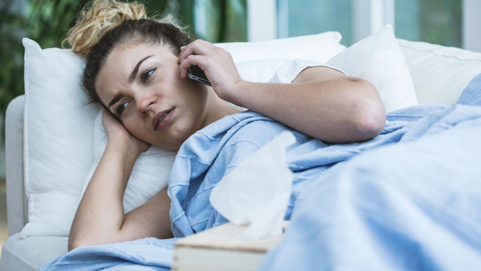 Flu - in bed